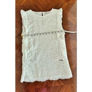 Guess White Lace Ruffle Trim Sleeveless Top Size Girls 16